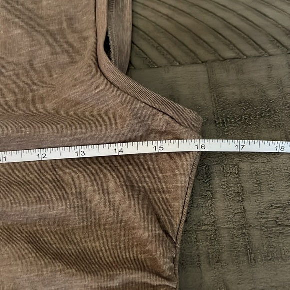 MELROSE AND MARKET Leith Ruched Body-Con Sleeveless Dress Medium Heather Brown - Picture 10 of 11